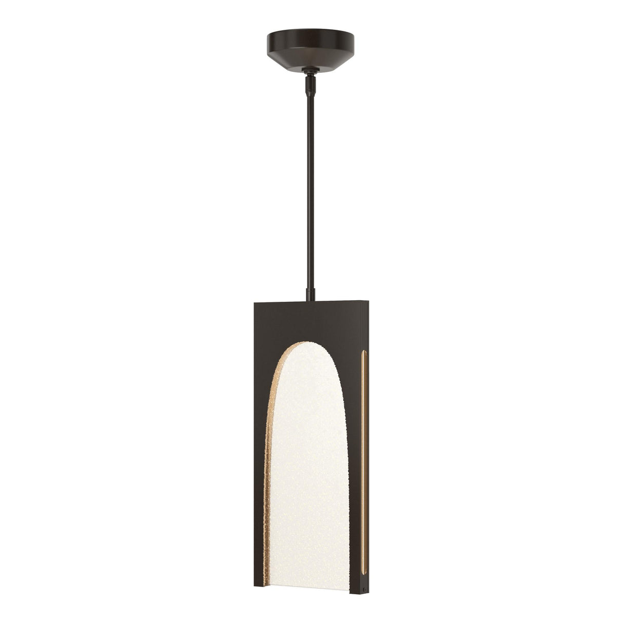 Hubbardton Forge 2024 Oil Rubbed Bronze Seeded Clear Glass (II) Multi Cypress 1-Light Pendant