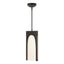 Hubbardton Forge 2024 Oil Rubbed Bronze Seeded Clear Glass (II) Multi Cypress 1-Light Pendant