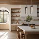Hubbardton Forge 2024 Oil Rubbed Bronze Seeded Clear Glass (II) Multi Cypress 1-Light Pendant