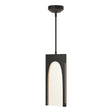 Hubbardton Forge 2024 Black Seeded Clear Glass (II) Multi Cypress 1-Light Pendant