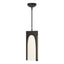 Hubbardton Forge 2024 Black Seeded Clear Glass (II) Multi Cypress 1-Light Pendant