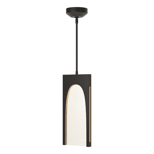 Hubbardton Forge 2024 Black Seeded Clear Glass (II) Multi Cypress 1-Light Pendant