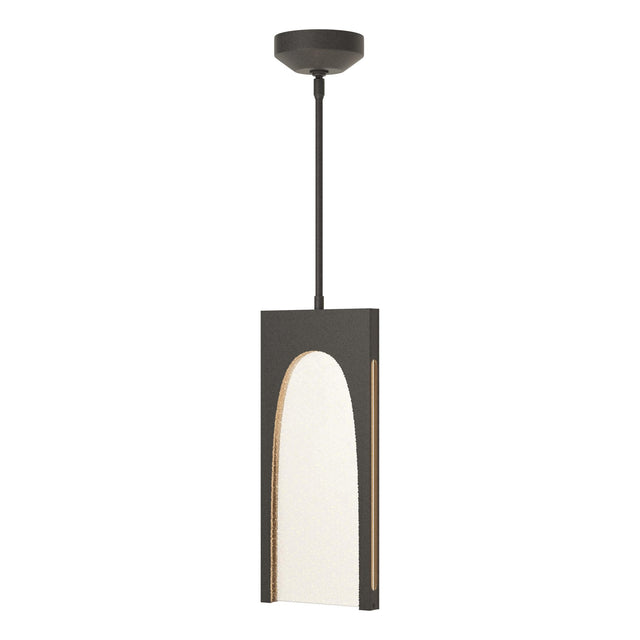 Hubbardton Forge 2024 Natural Iron Seeded Clear Glass (II) Multi Cypress 1-Light Pendant