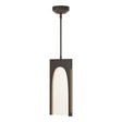 Hubbardton Forge 2024 Dark Smoke Seeded Clear Glass (II) Multi Cypress 1-Light Pendant