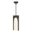 Hubbardton Forge 2024 Dark Smoke Seeded Clear Glass (II) Multi Cypress 1-Light Pendant