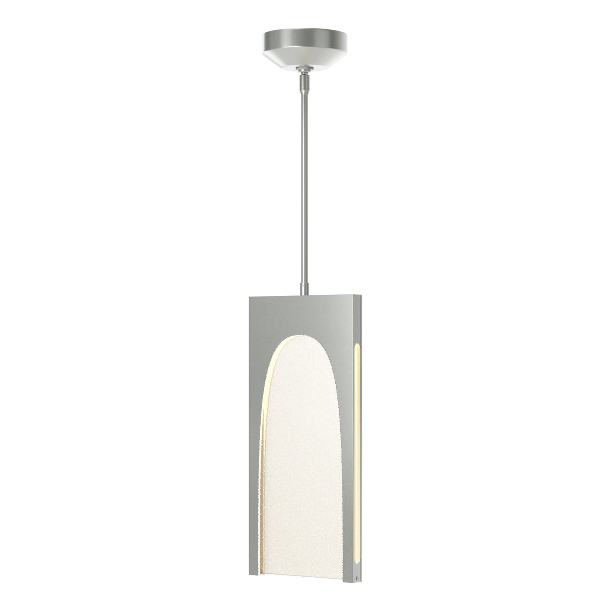 Hubbardton Forge 2024 Vintage Platinum Seeded Clear Glass (II) Multi Cypress 1-Light Pendant