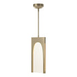 Hubbardton Forge 2024 Soft Gold Seeded Clear Glass (II) Multi Cypress 1-Light Pendant