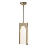 Hubbardton Forge 2024 Soft Gold Seeded Clear Glass (II) Multi Cypress 1-Light Pendant