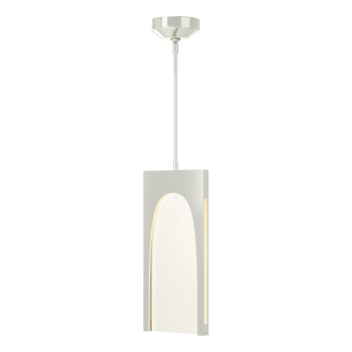 Hubbardton Forge 2024 Sterling Seeded Clear Glass (II) Multi Cypress 1-Light Pendant