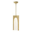Hubbardton Forge 2024 Modern Brass Seeded Clear Glass (II) Multi Cypress 1-Light Pendant