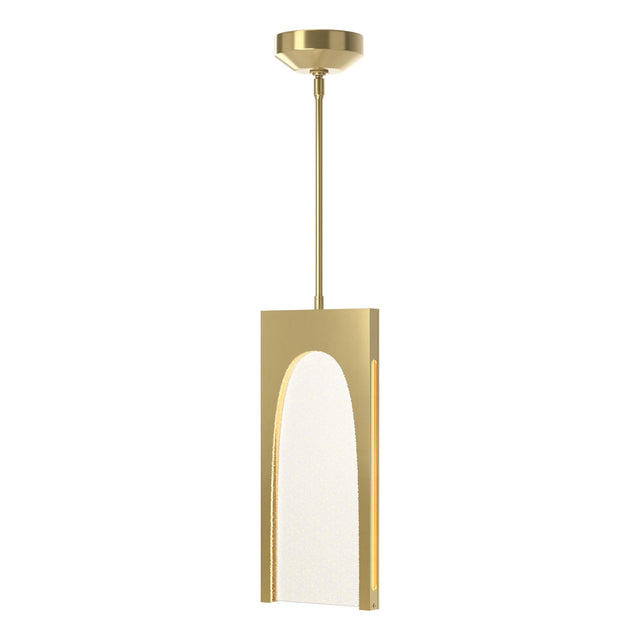 Hubbardton Forge 2024 Modern Brass Seeded Clear Glass (II) Multi Cypress 1-Light Pendant