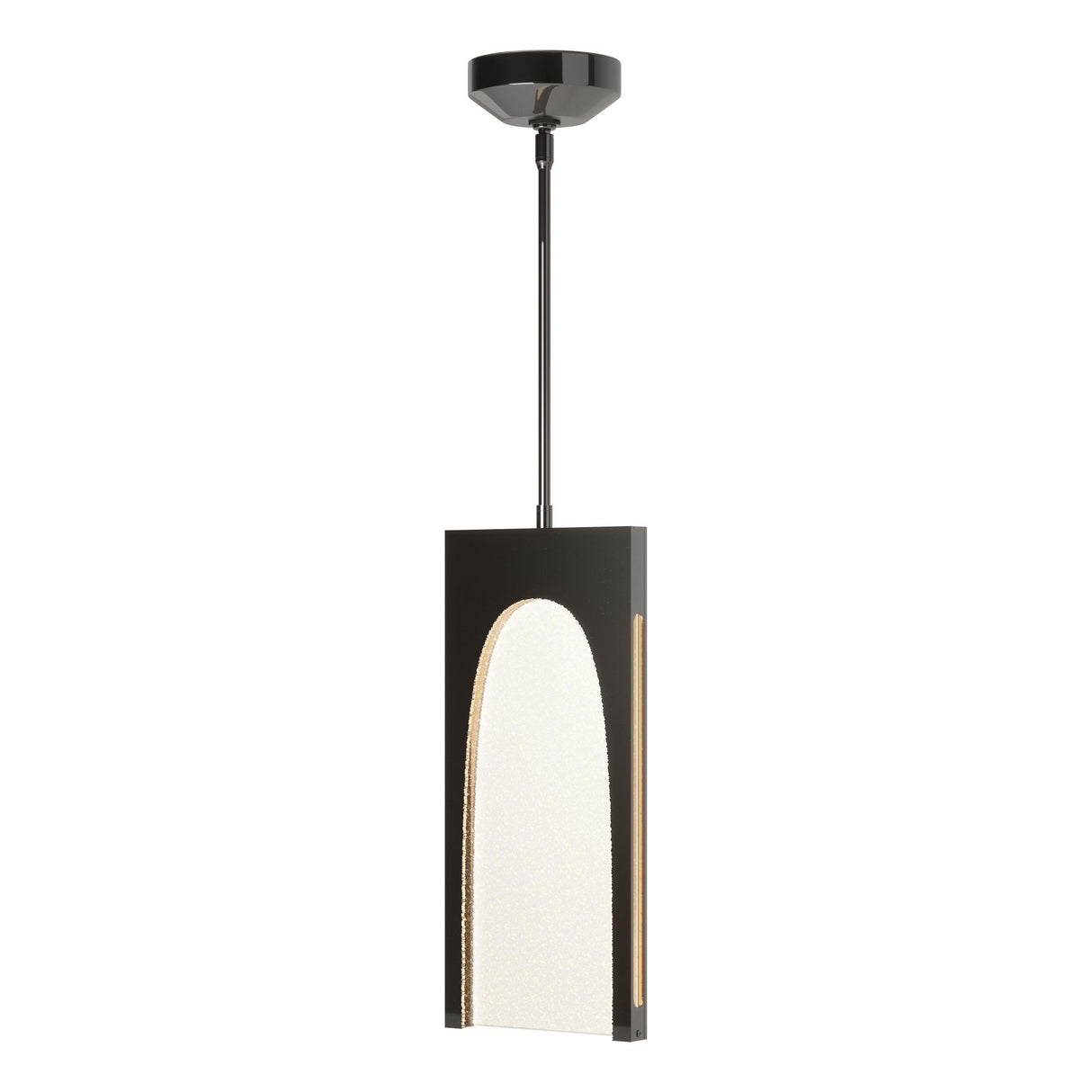 Hubbardton Forge 2024 Ink Seeded Clear Glass (II) Multi Cypress 1-Light Pendant