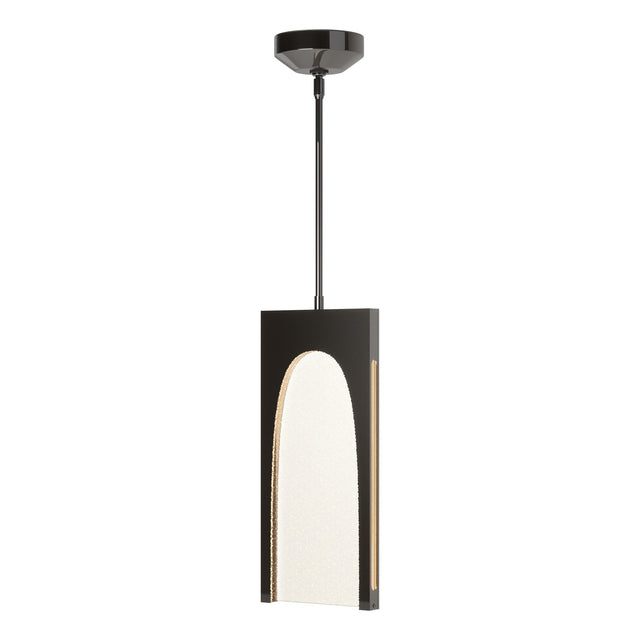 Hubbardton Forge 2024 Ink Seeded Clear Glass (II) Multi Cypress 1-Light Pendant