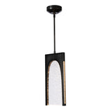 Hubbardton Forge 2024 Ink Seeded Clear Glass (II) Multi Cypress 1-Light Pendant