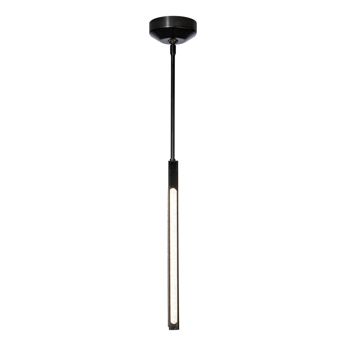 Hubbardton Forge 2024 Ink Seeded Clear Glass (II) Multi Cypress 1-Light Pendant