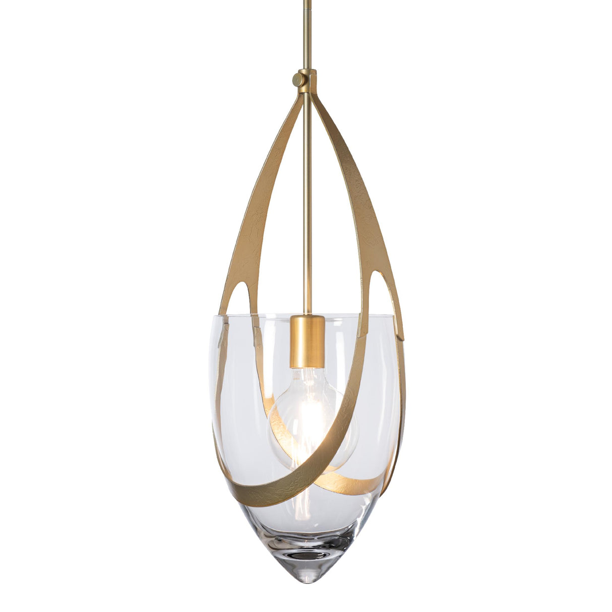 Hubbardton Forge 2025 Modern Brass Clear Glass (ZM) Multi Vaso Pendant