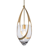 Hubbardton Forge 2025 Modern Brass Clear Glass (ZM) Multi Vaso Pendant