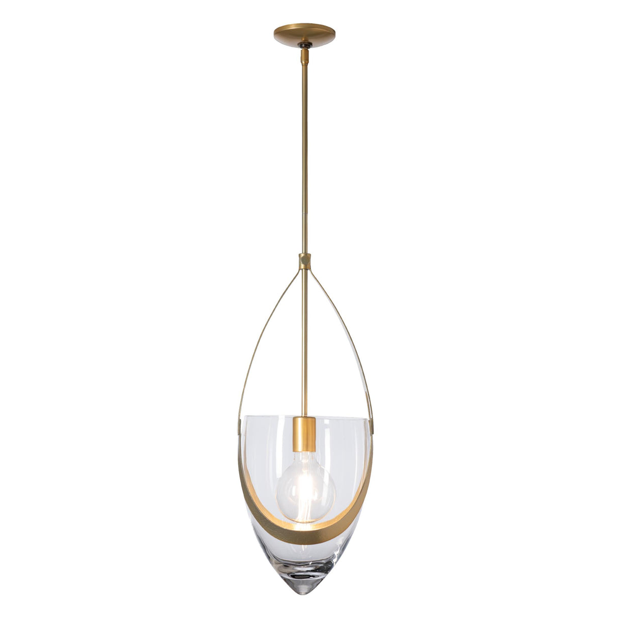 Hubbardton Forge 2025 Modern Brass Clear Glass (ZM) Multi Vaso Pendant