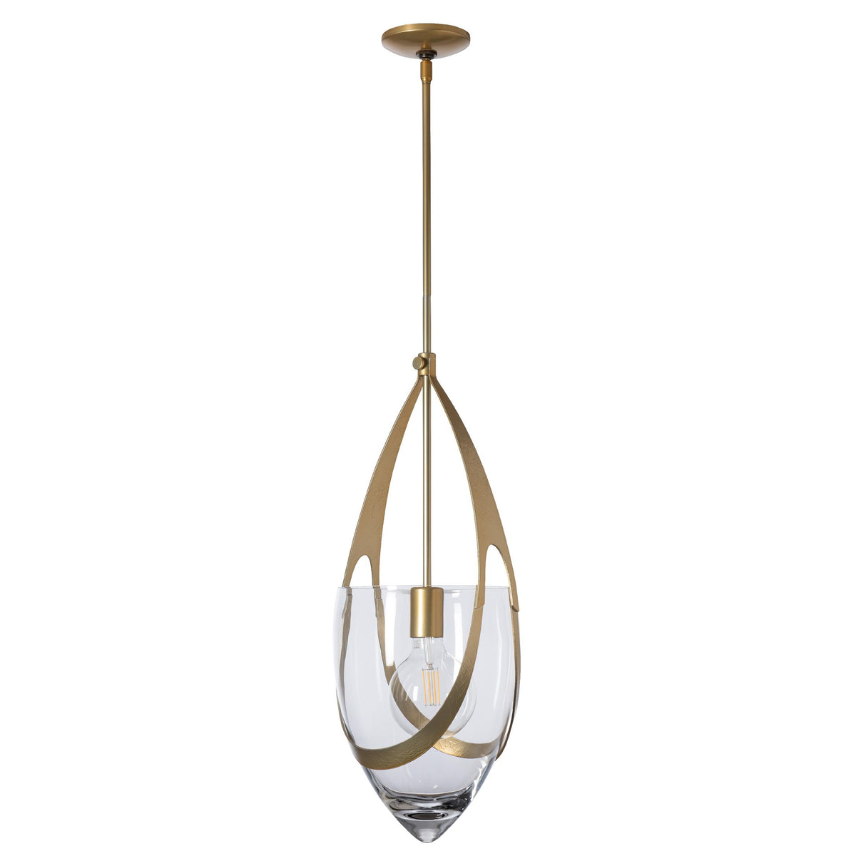Hubbardton Forge 2025 Modern Brass Clear Glass (ZM) Multi Vaso Pendant