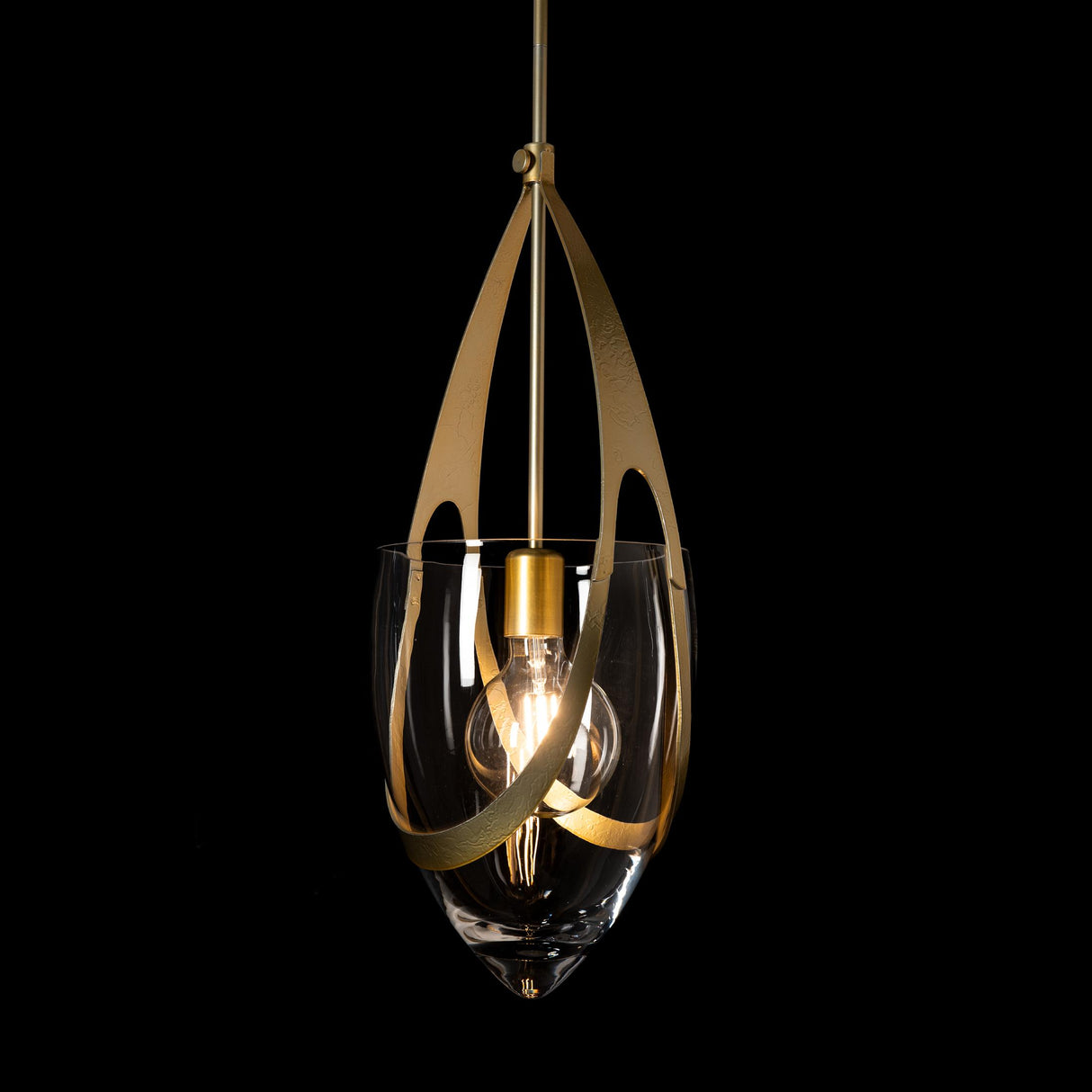 Hubbardton Forge 2025 Modern Brass Clear Glass (ZM) Multi Vaso Pendant