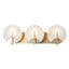 Hubbardton Forge 2025 Modern Brass Alabaster Callisto 3-Light Bath Sconce