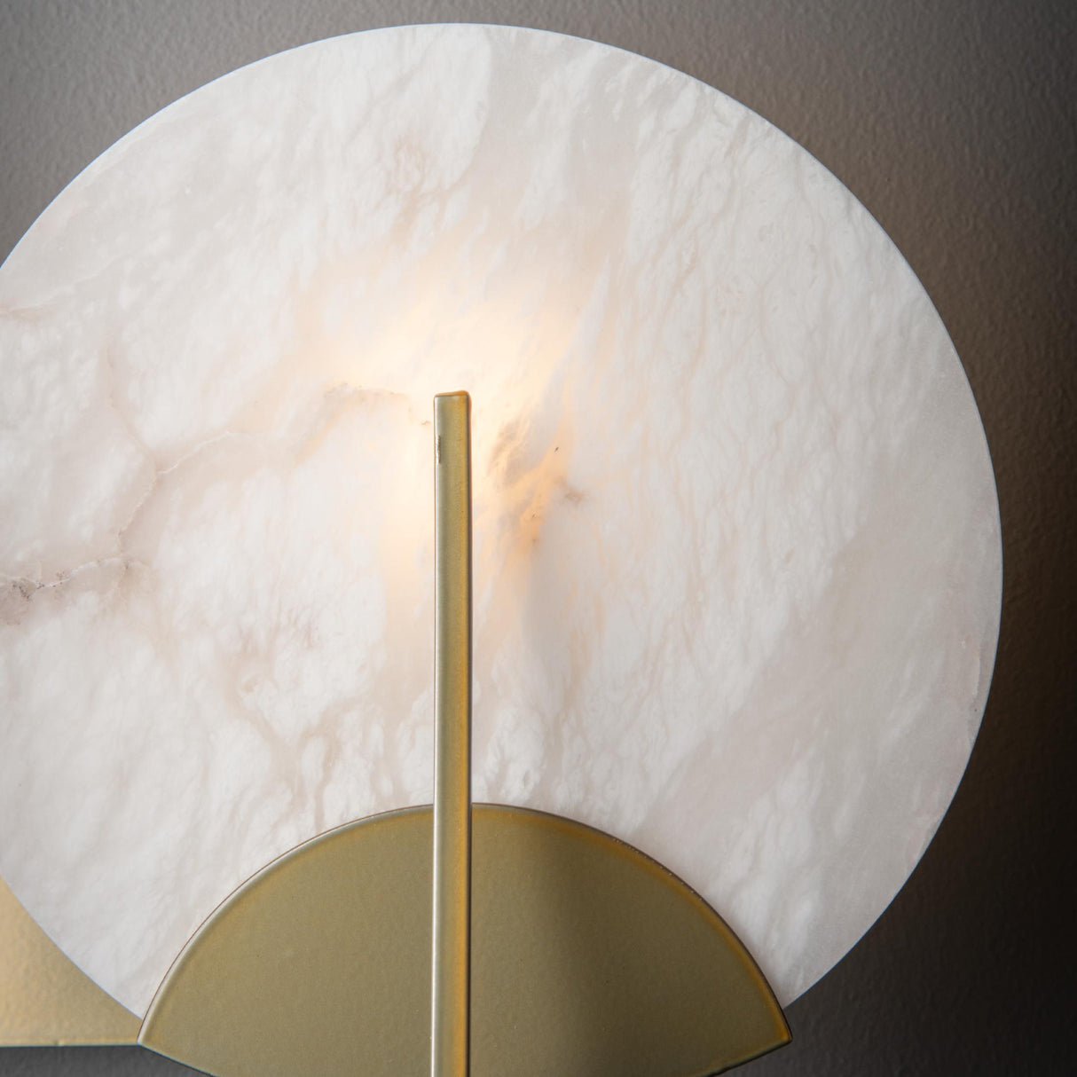 Hubbardton Forge 2025 Modern Brass Alabaster Callisto 3-Light Bath Sconce