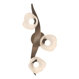 Hubbardton Forge 2024 Bronze Frosted Glass (FD) Mika 3-Light Large Sconce/Semi-Flush