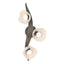 Hubbardton Forge 2024 Natural Iron Frosted Glass (FD) Mika 3-Light Large Sconce/Semi-Flush