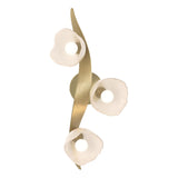 Hubbardton Forge 2024 Modern Brass Frosted Glass (FD) Mika 3-Light Large Sconce/Semi-Flush