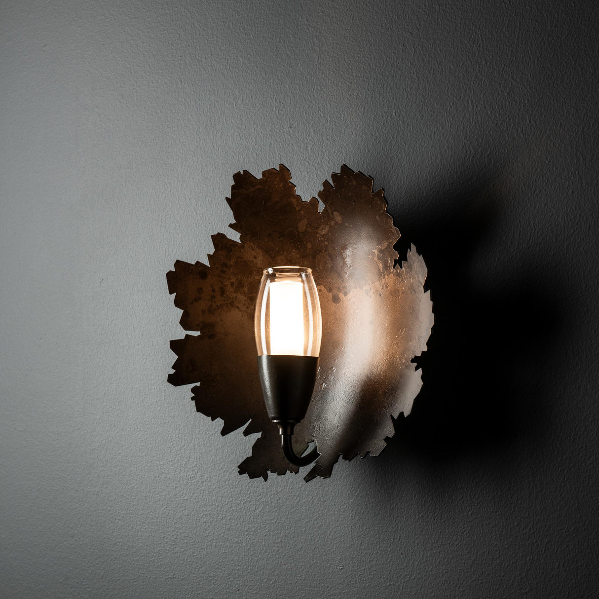 Hubbardton Forge 2024 Dark Smoke Clear Glass with Frosted Diffuser (YE) Pangea 1-Light Sconce