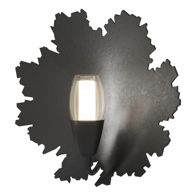 Hubbardton Forge 2024 Black Clear Glass with Frosted Diffuser (YE) Pangea 1-Light Sconce