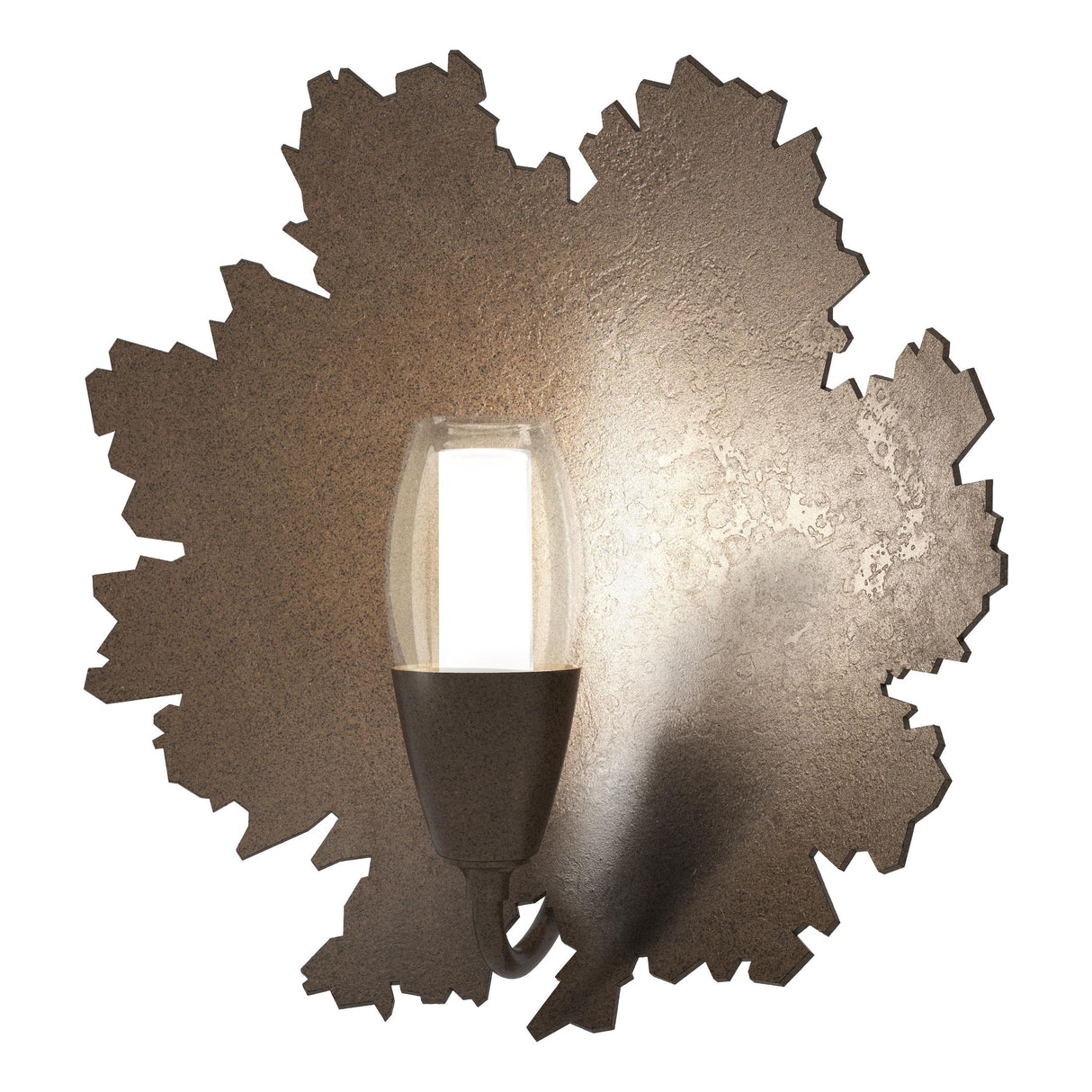 Hubbardton Forge 2024 Bronze Clear Glass with Frosted Diffuser (YE) Pangea 1-Light Sconce