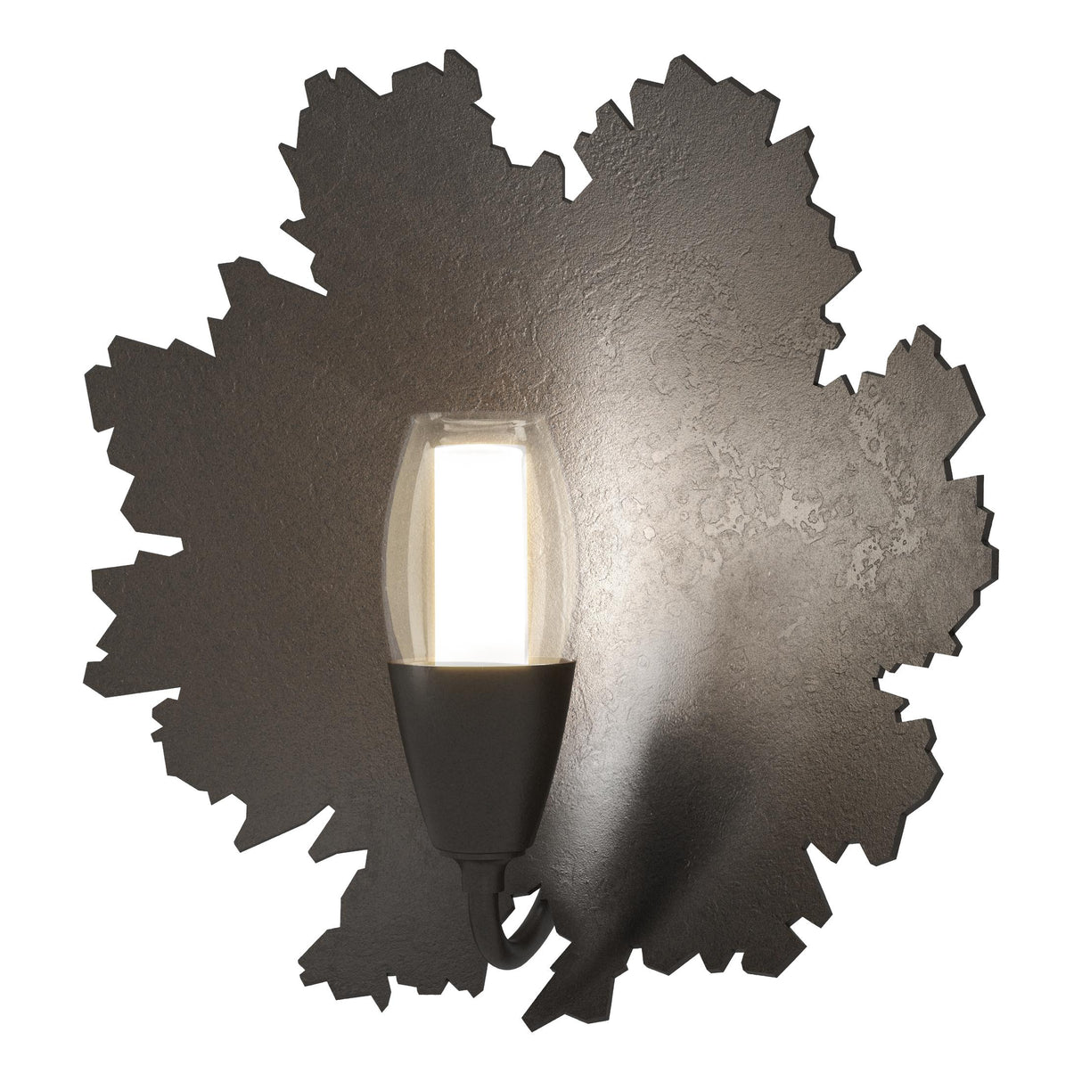 Hubbardton Forge 2024 Oil Rubbed Bronze Clear Glass with Frosted Diffuser (YE) Pangea 1-Light Sconce
