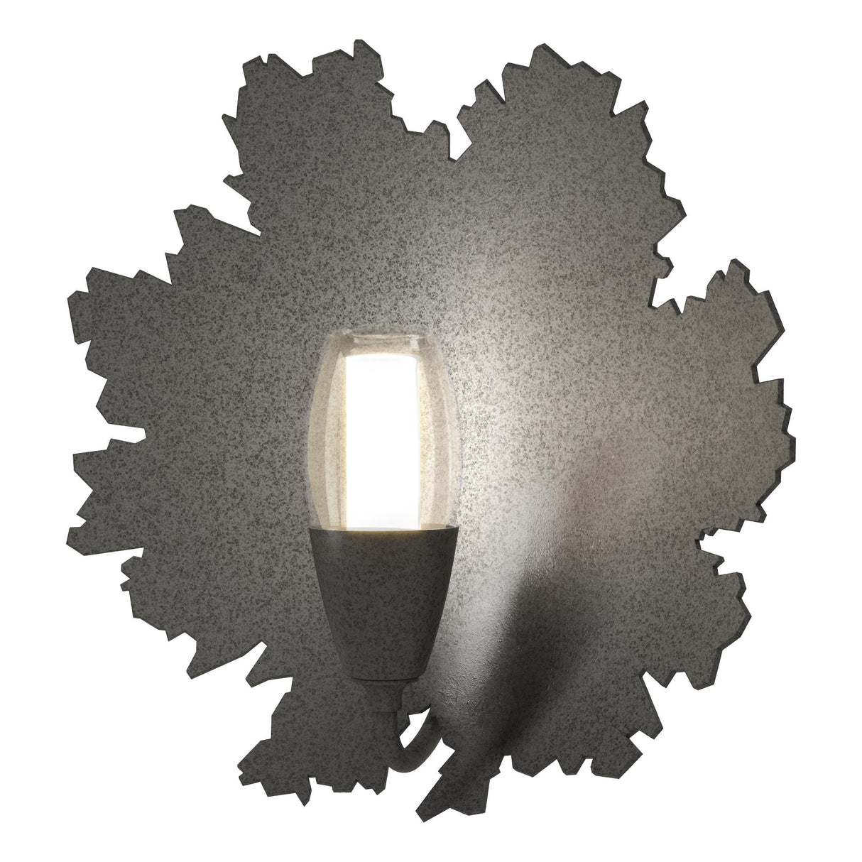 Hubbardton Forge 2024 Natural Iron Clear Glass with Frosted Diffuser (YE) Pangea 1-Light Sconce