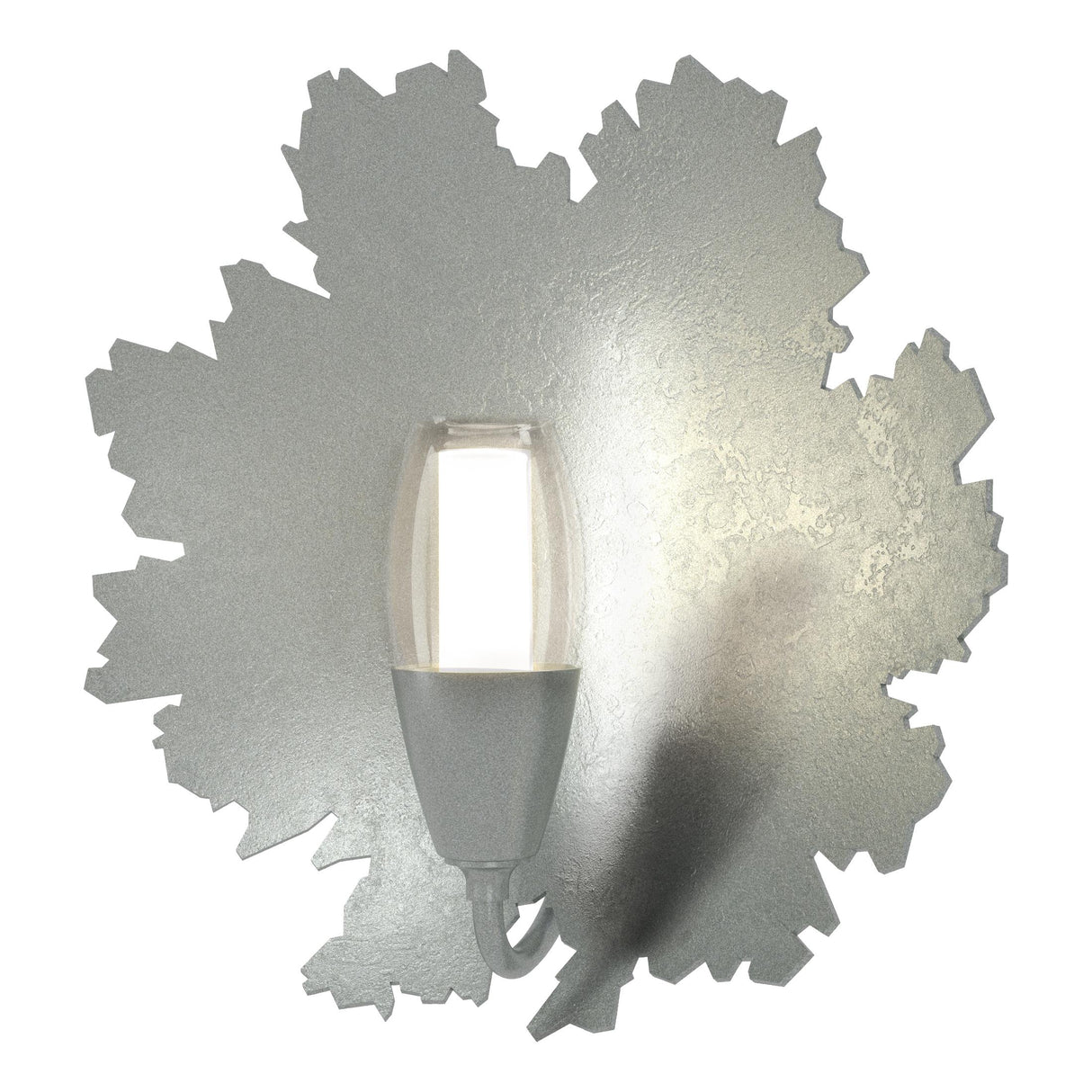 Hubbardton Forge 2024 Vintage Platinum Clear Glass with Frosted Diffuser (YE) Pangea 1-Light Sconce
