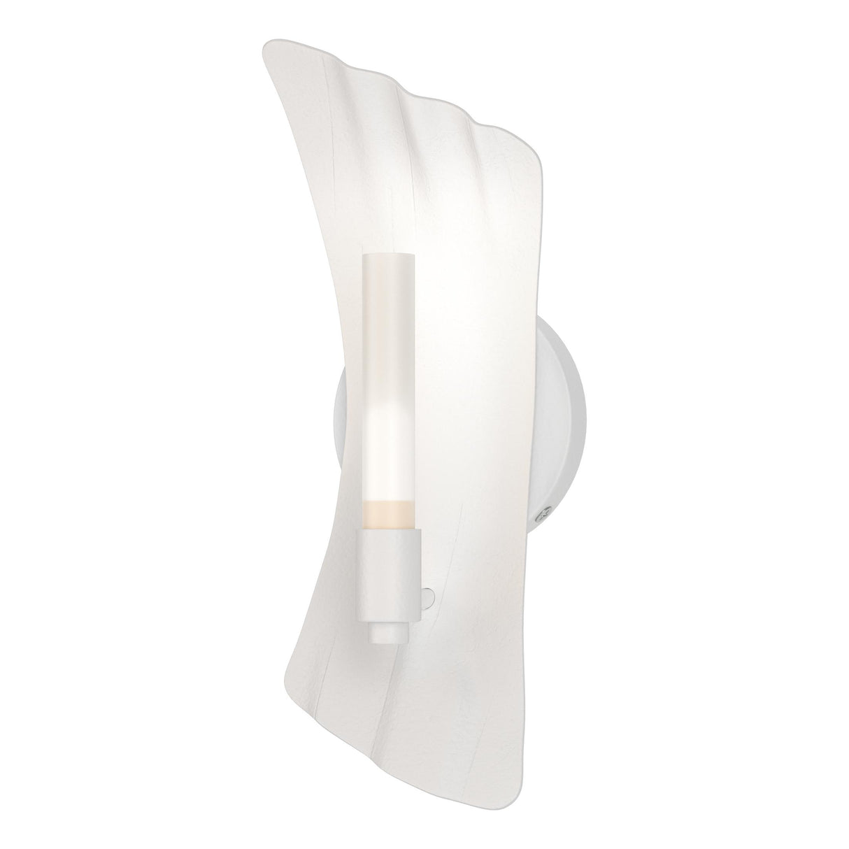 Hubbardton Forge 2024 White Frosted Glass (FD) Crest 1-Light Sconce