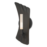 Hubbardton Forge 2024 Black Frosted Glass (FD) Crest 1-Light Sconce