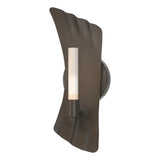 Hubbardton Forge 2024 Dark Smoke Frosted Glass (FD) Crest 1-Light Sconce