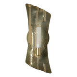 Hubbardton Forge 2024 Modern Brass Frosted Glass (FD) Crest 1-Light Sconce