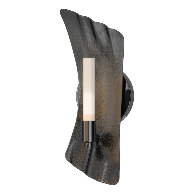 Hubbardton Forge 2024 Ink Frosted Glass (FD) Crest 1-Light Sconce