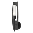 Hubbardton Forge 2024 Black Frosted Glass (FD) Passage 1-Light Sconce