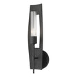 Hubbardton Forge 2024 Black Clear Glass (ZM) Passage 1-Light Sconce