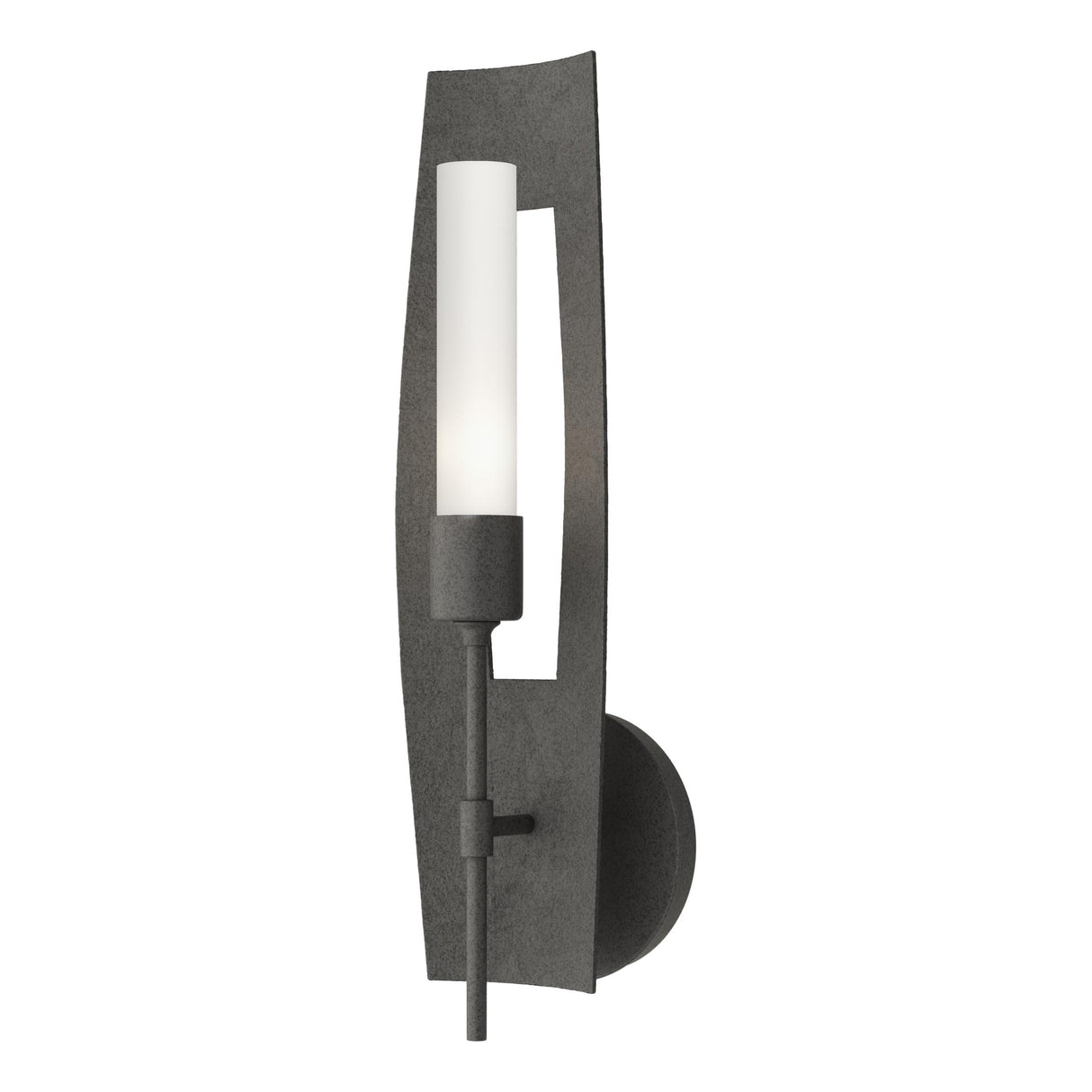 Hubbardton Forge 2024 Natural Iron Frosted Glass (FD) Passage 1-Light Sconce