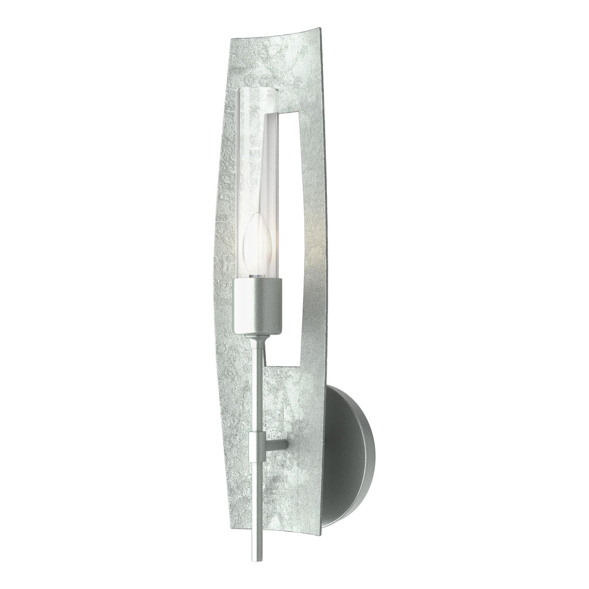 Hubbardton Forge 2024 Vintage Platinum Clear Glass (ZM) Passage 1-Light Sconce