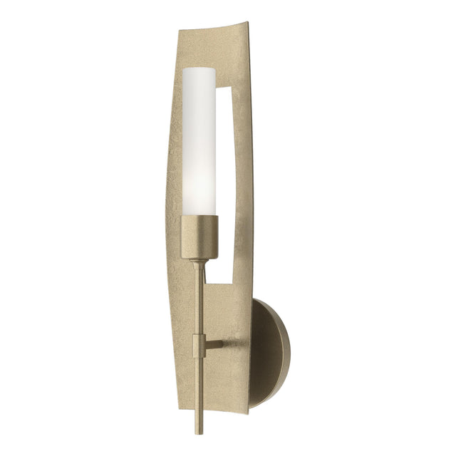 Hubbardton Forge 2024 Soft Gold Frosted Glass (FD) Passage 1-Light Sconce