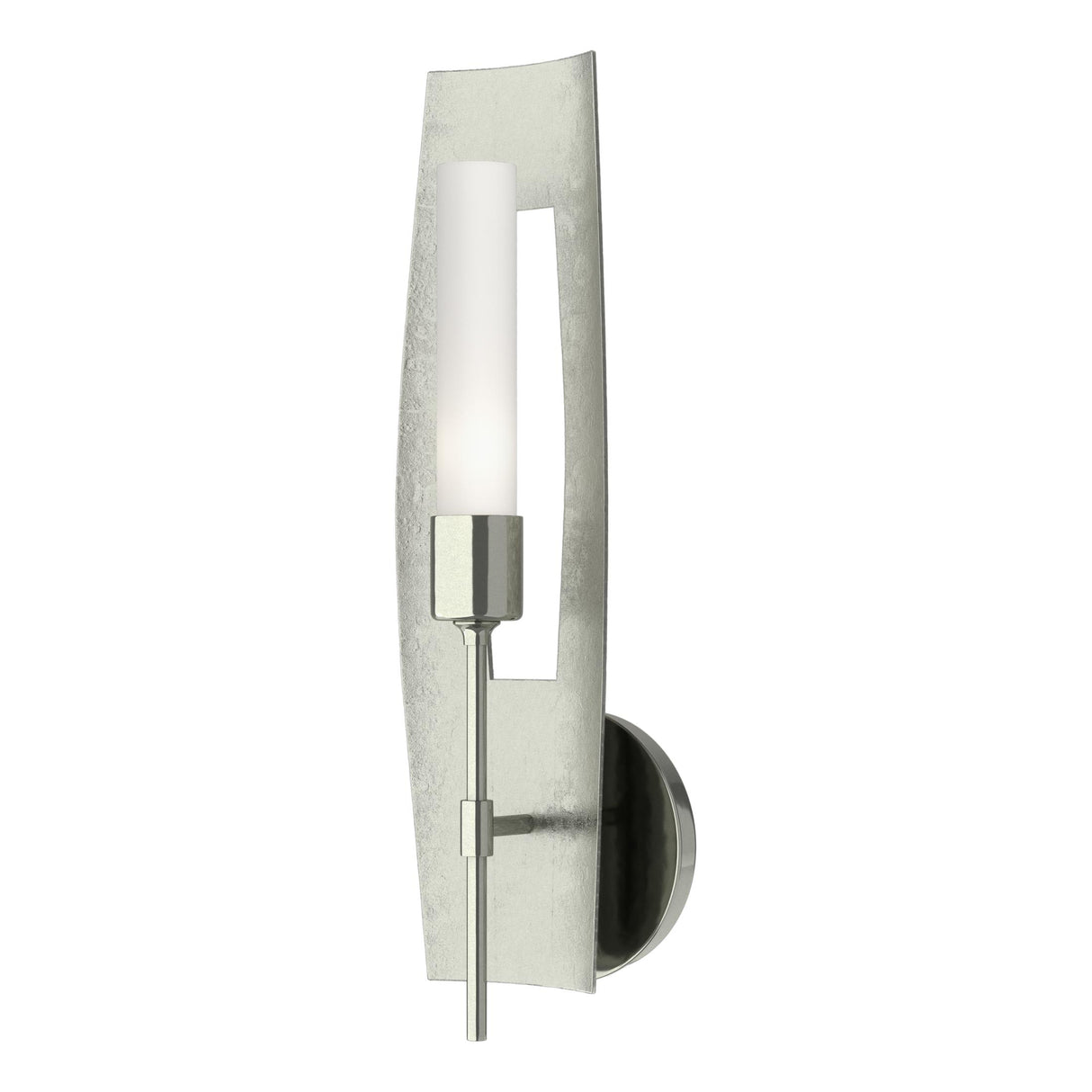 Hubbardton Forge 2024 Sterling Frosted Glass (FD) Passage 1-Light Sconce