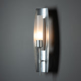 Hubbardton Forge 2024 Sterling Frosted Glass (FD) Passage 1-Light Sconce
