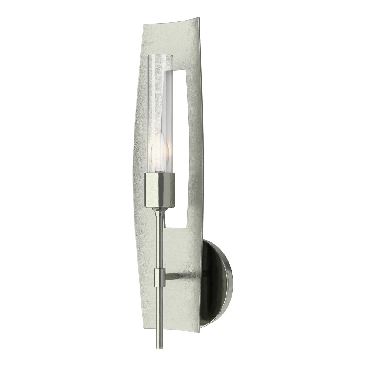 Hubbardton Forge 2024 Sterling Clear Glass (ZM) Passage 1-Light Sconce