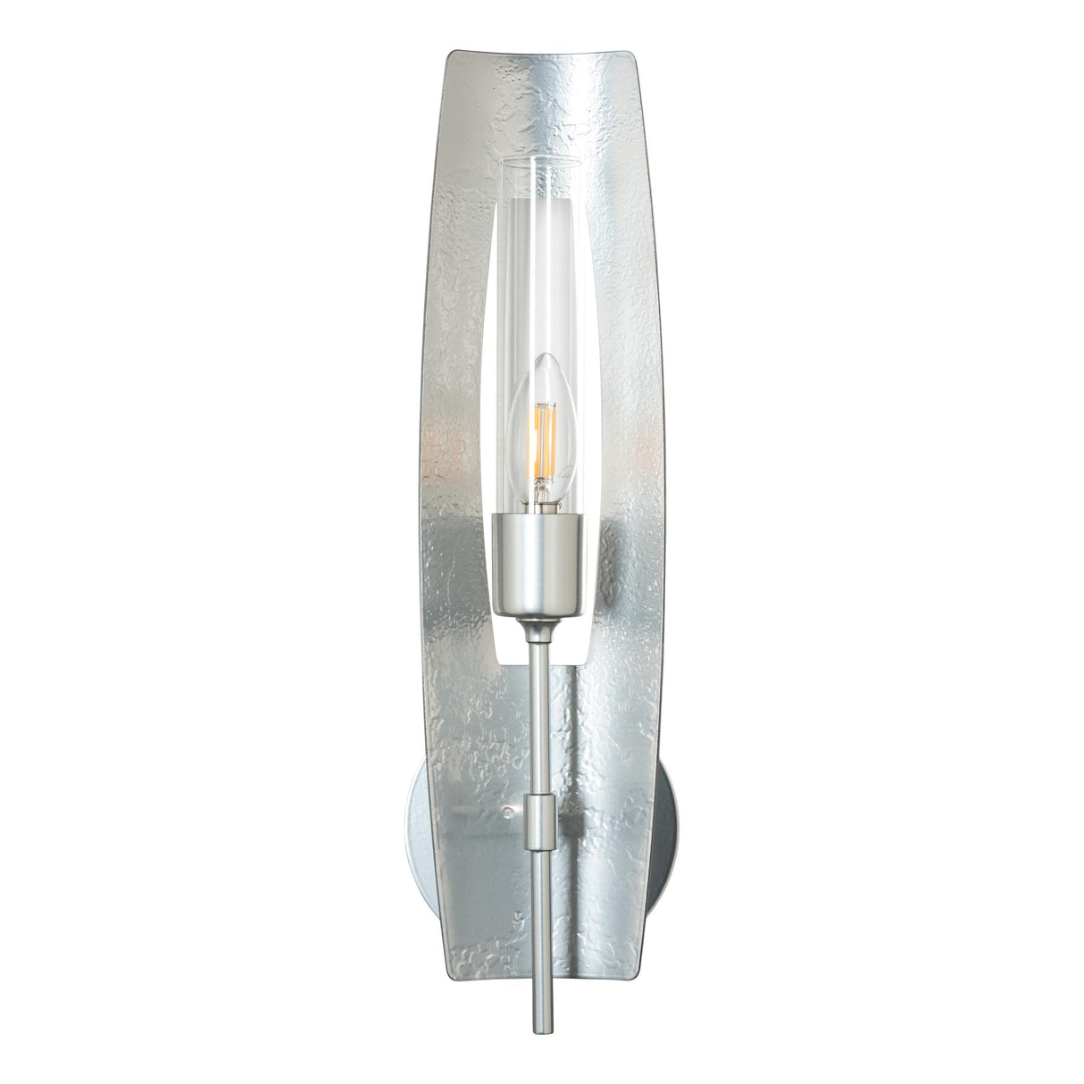 Hubbardton Forge 2024 Sterling Clear Glass (ZM) Passage 1-Light Sconce