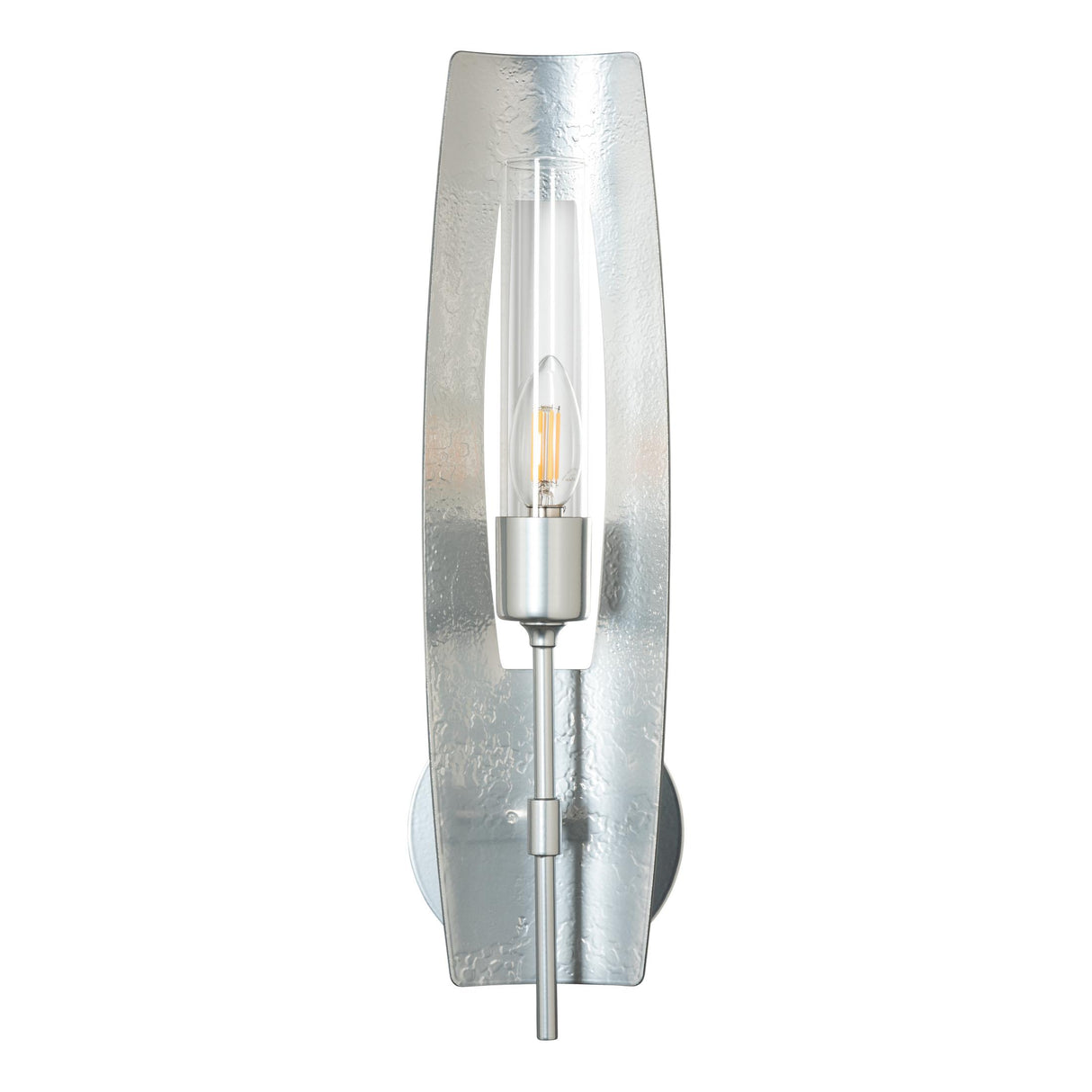 Hubbardton Forge 2024 Sterling Clear Glass (ZM) Passage 1-Light Sconce